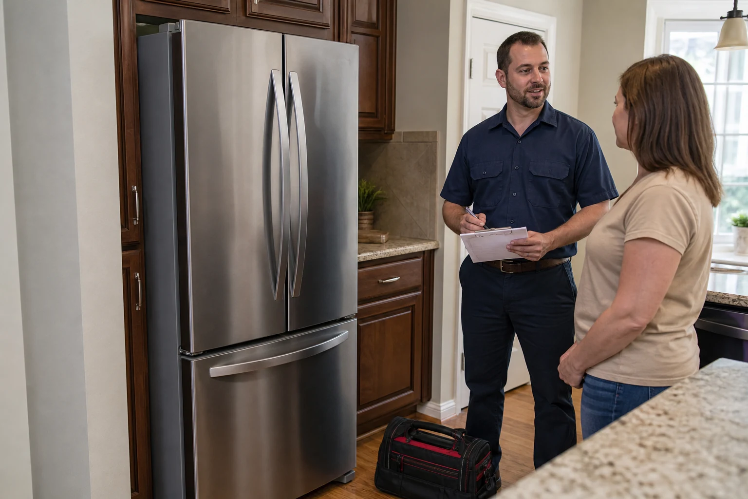 Broken refrigerator not cooling Camden New Jersey same-day urgent repair Camden County South Jersey start relay diagnosis